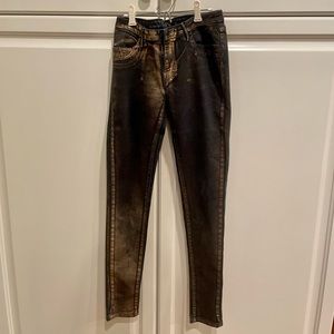 Levi’s acid wash metallic jeans
